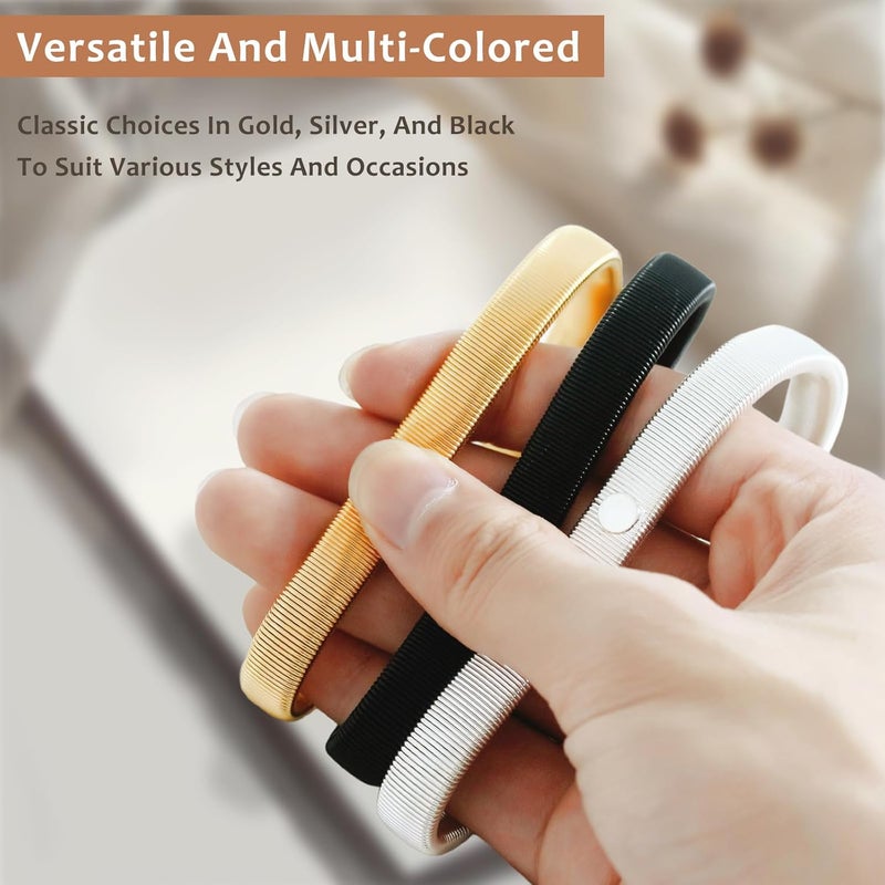 Tienyuu 6 Pieces Shirt Sleeve Holders - Stretchy Metal Armbands, Anti-Slip Sleeve Garters for Men & Women, Adjustable Sleeve Fixing Bands - Image 2